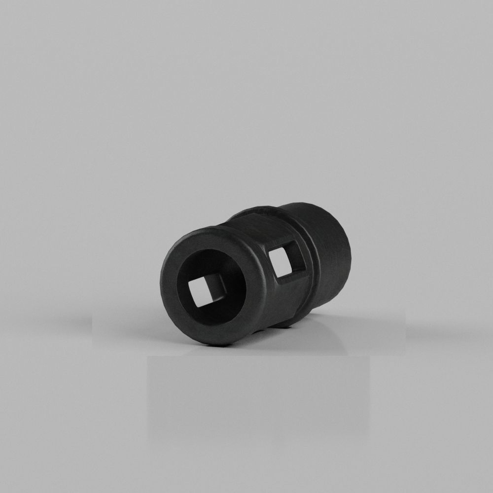 Muzzle threaded barrel adapter 3D model_3