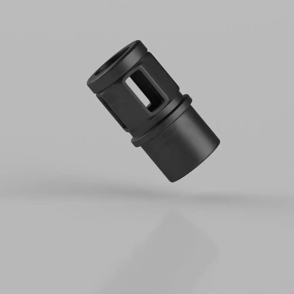 Muzzle threaded barrel adapter 3D model_0