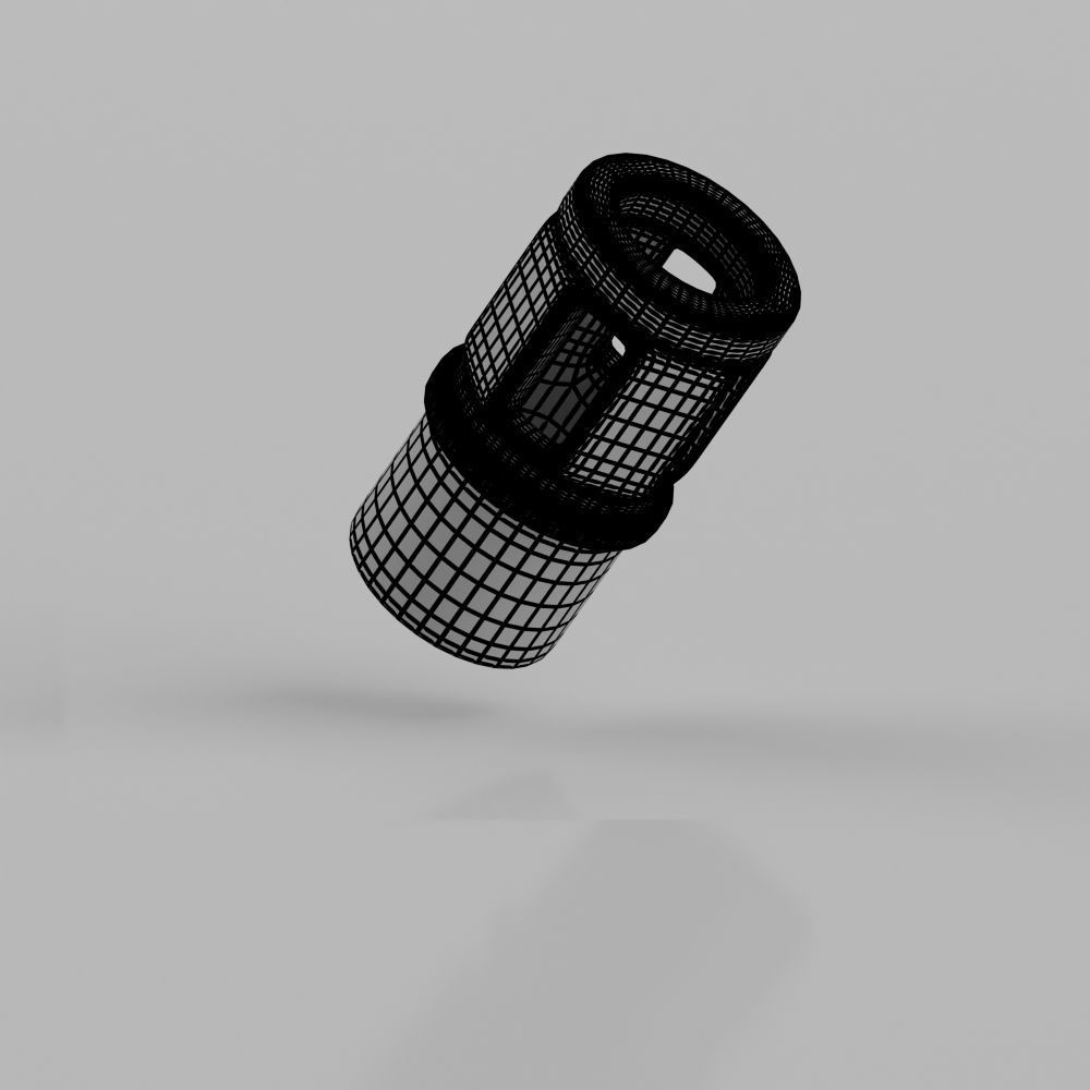Muzzle threaded barrel adapter 3D model_7