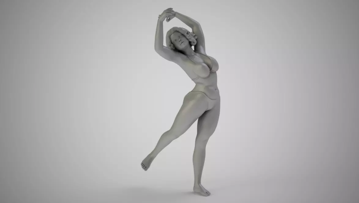 Young Dancer Girl 3D print model