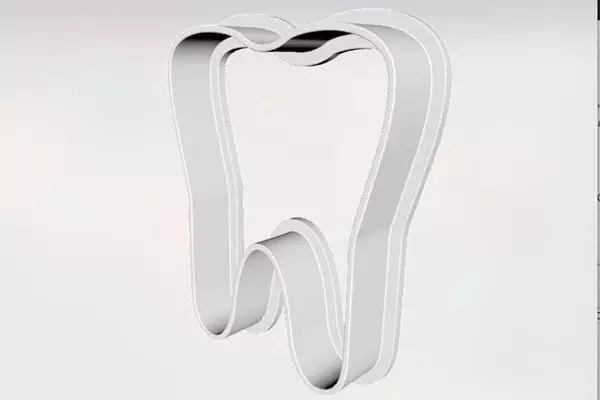 Cookie Cutter of a Teeth Free 3D model_0