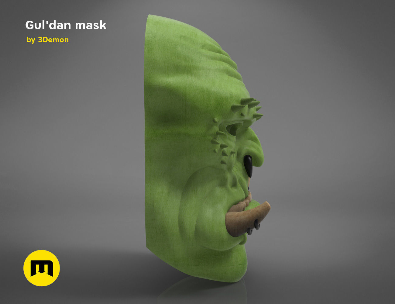 Guldan mask - World of Warcraft 3D print model_4