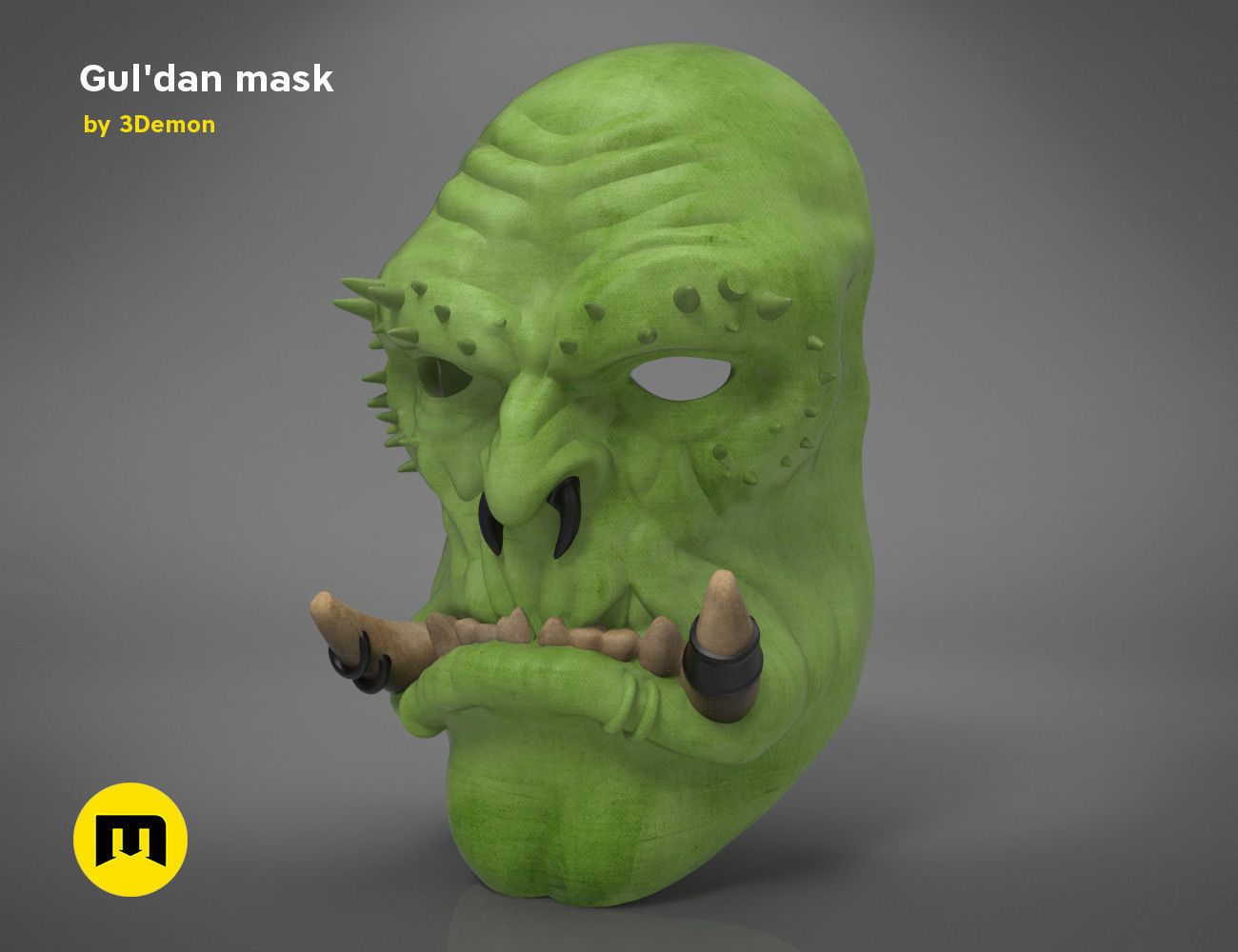 Guldan mask - World of Warcraft 3D print model_1