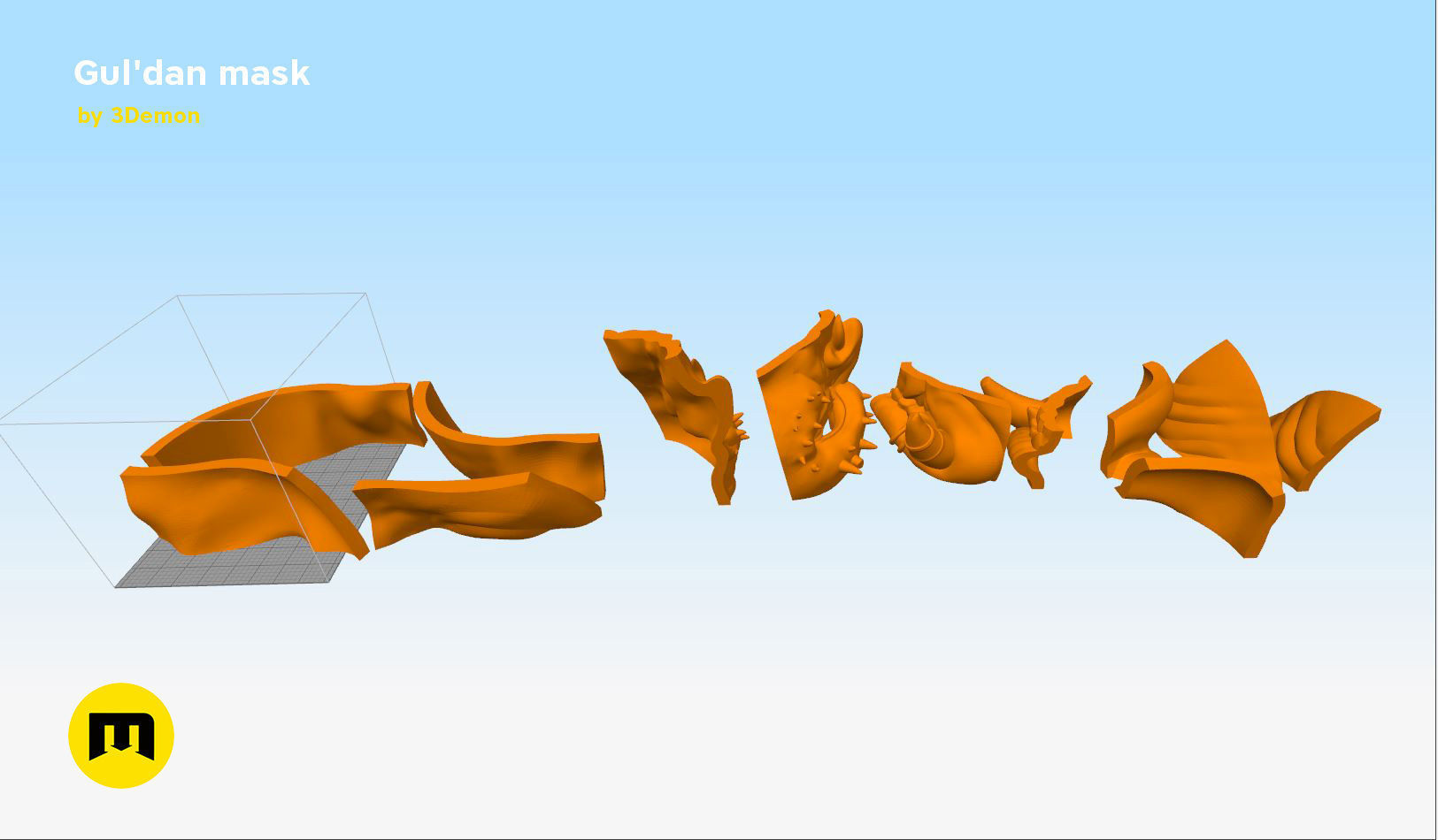 Guldan mask - World of Warcraft 3D print model_9