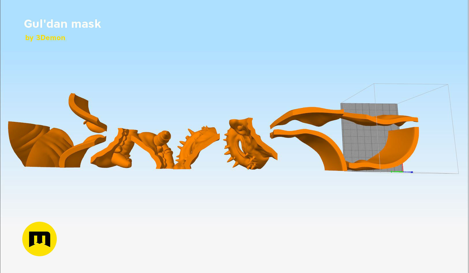 Guldan mask - World of Warcraft 3D print model_10