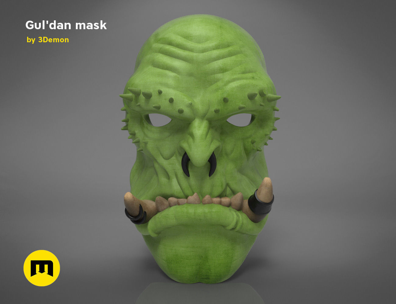 Guldan mask - World of Warcraft 3D print model_2