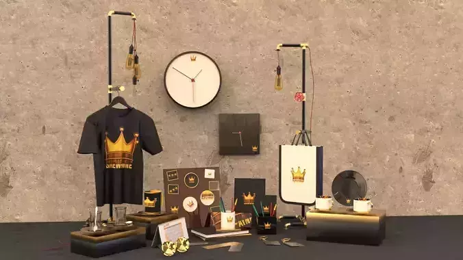 Promotion Products Collection Scene 3D model