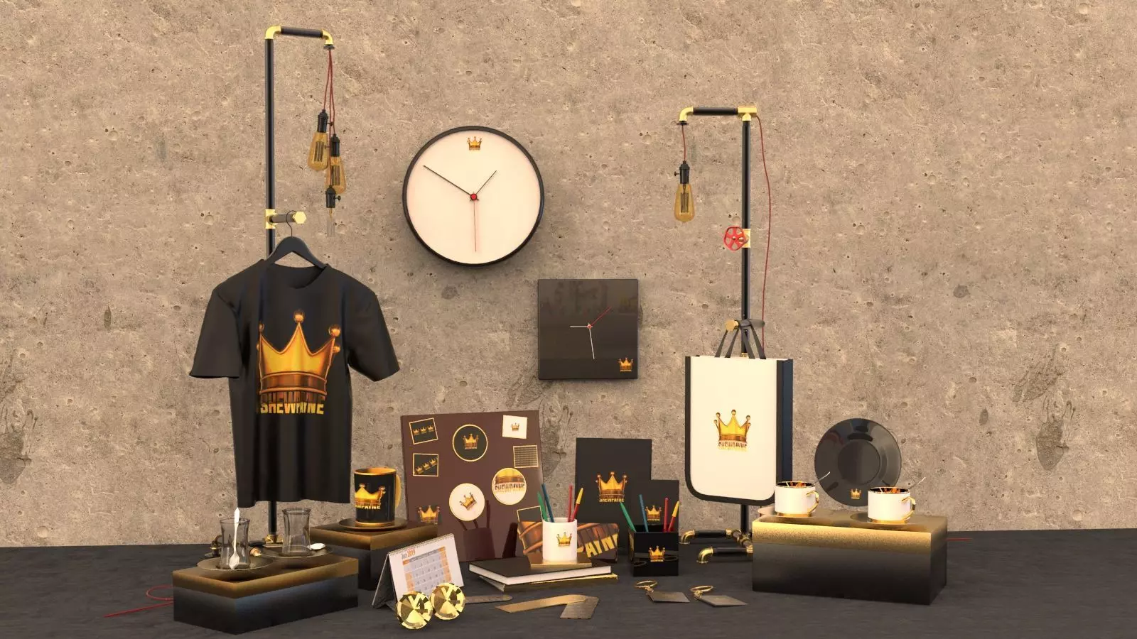 Promotion Products Collection Scene 3D model
