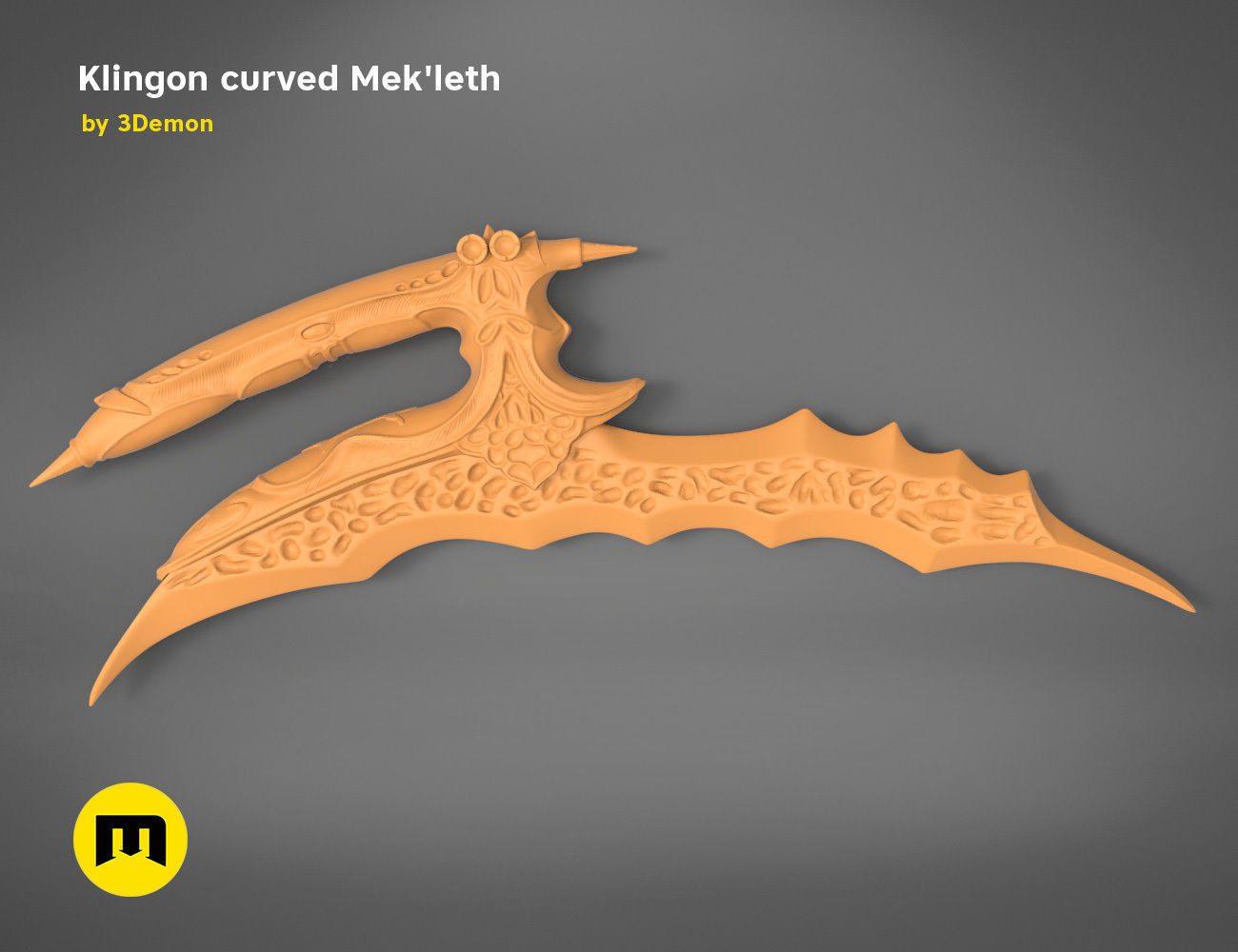 Klingon curved Mekleth - Star Trek  3D print model_10