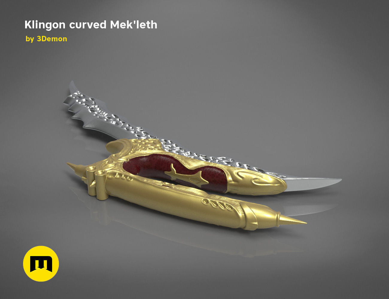 Klingon curved Mekleth - Star Trek  3D print model_2