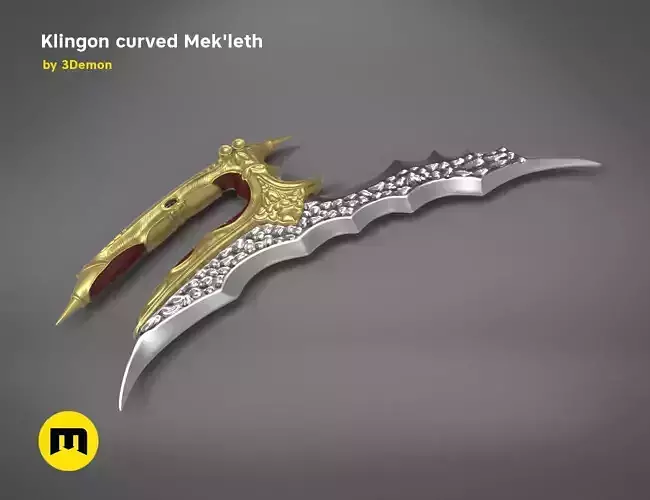 Klingon curved Mekleth - Star Trek  3D print model