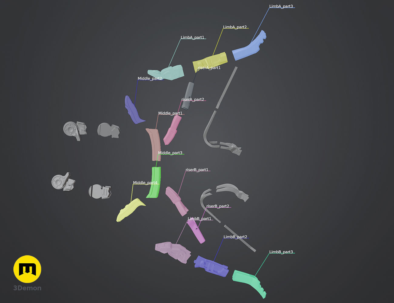 Aloy compound bow Horizon Zero Dawn 3D print model_4