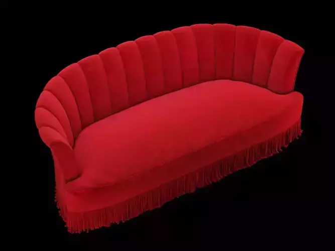 Red velor sofa  sevilliana by KOKET