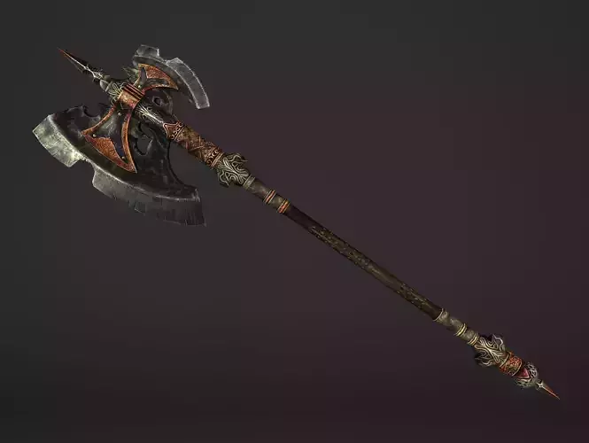 Great Spear Head Battleaxe Low-poly 3D model