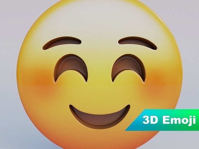 Smiling Face 3D Emoji  Low-poly 3D model