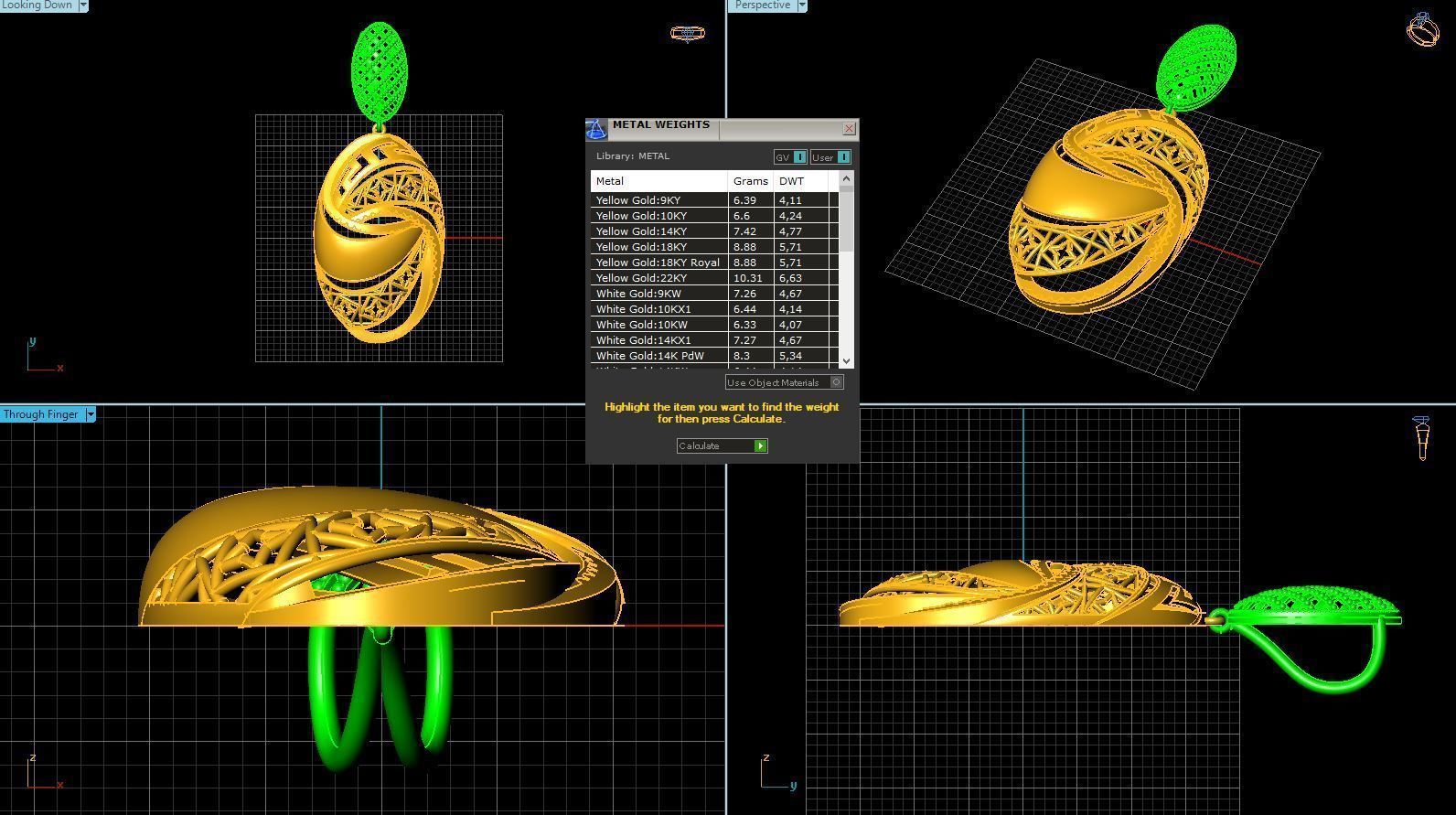 Gold Necklace 3D model_1