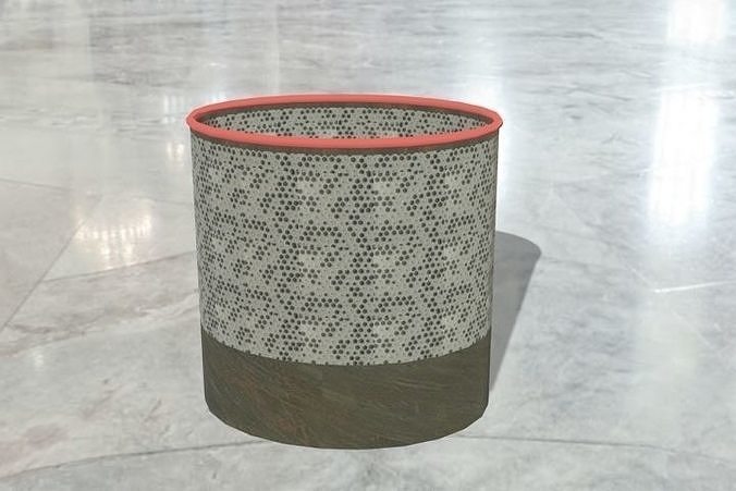 low poly game ready dustbin model wastebasket - person Free low-poly 3D model