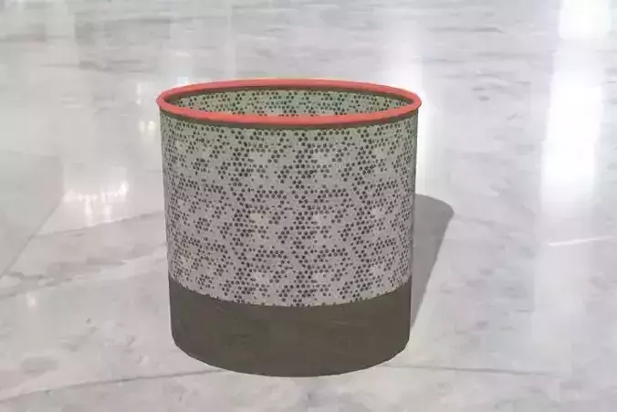 low poly game ready dustbin model wastebasket - person Free low-poly 3D model