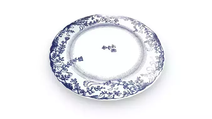 Blue Vintage Dinner Plate