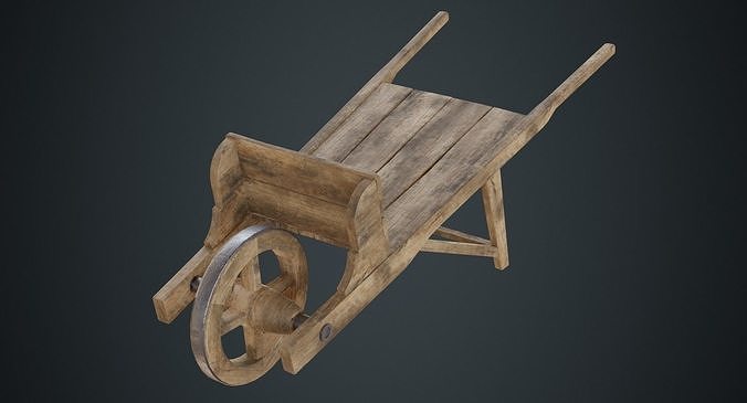 Wheelbarrow 2A Low-poly 3D model