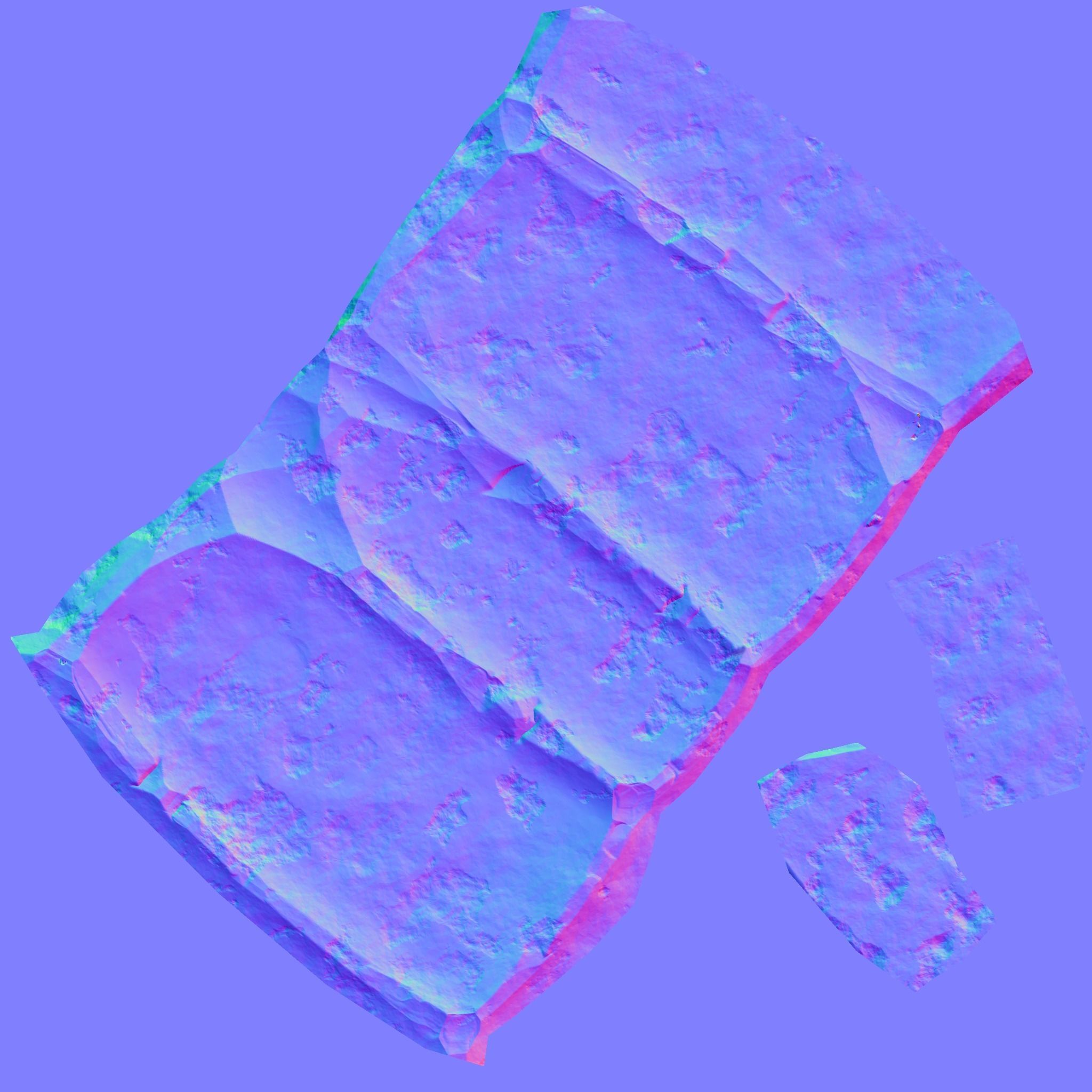 old stone Low-poly 3D model_6