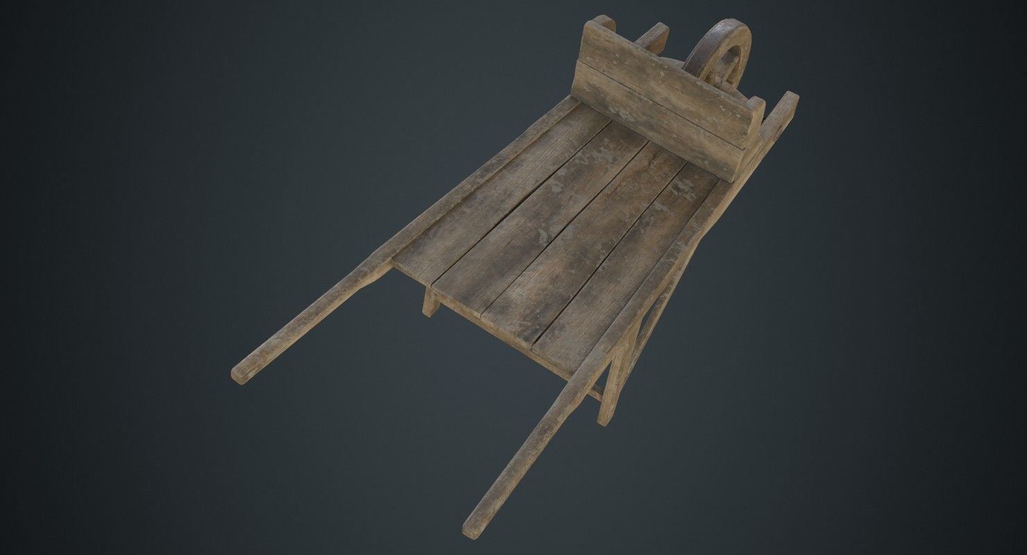 Wheelbarrow 2B Low-poly 3D model_2