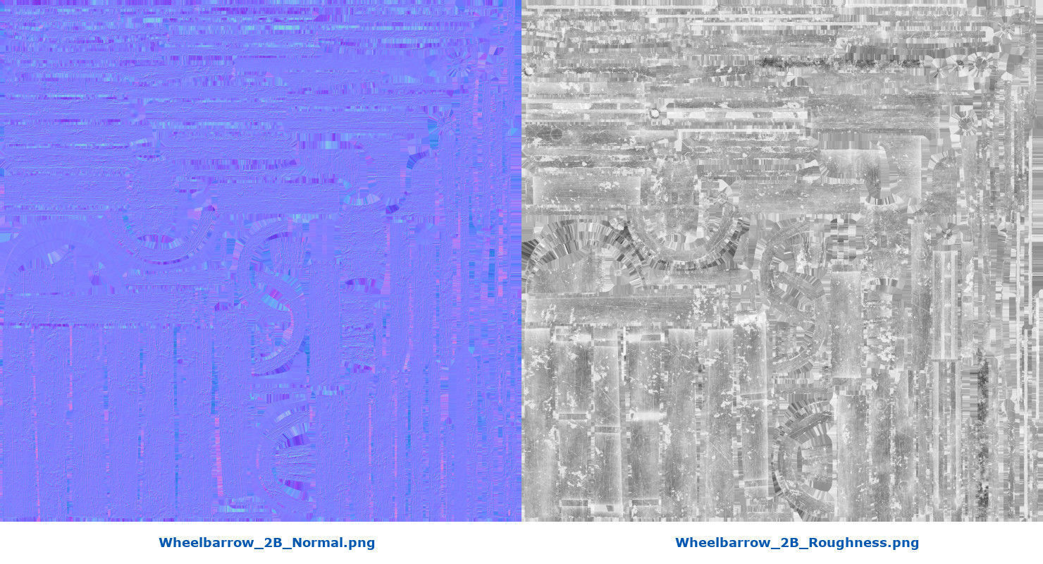 Wheelbarrow 2B Low-poly 3D model_9