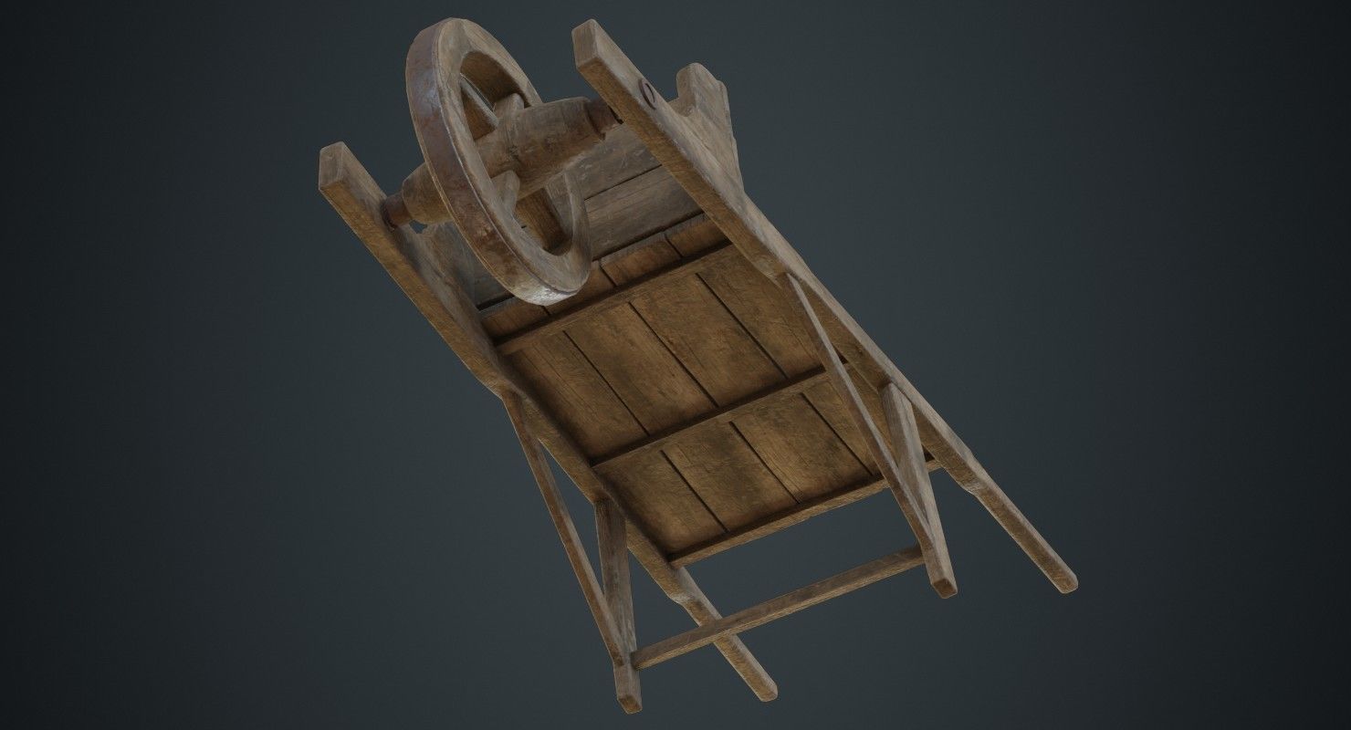 Wheelbarrow 2B Low-poly 3D model_4