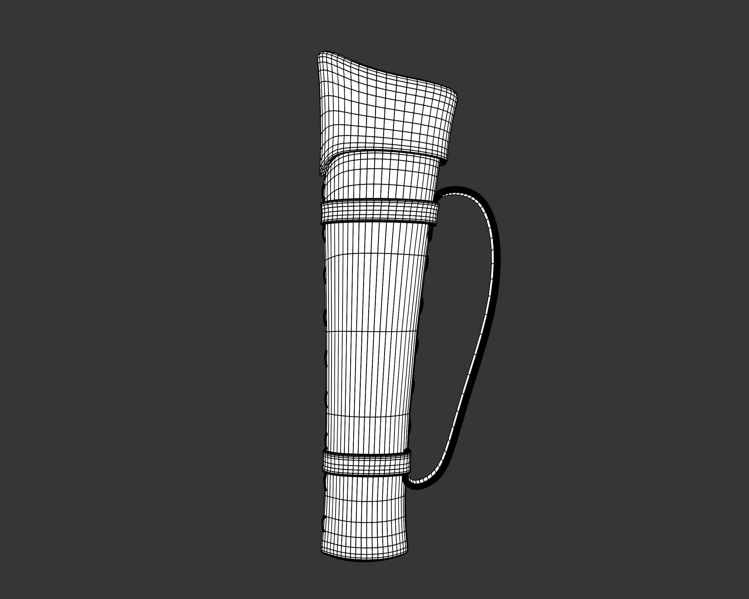 Medieval Elegant Weapon Bow and Arrow Low-poly 3D model_25