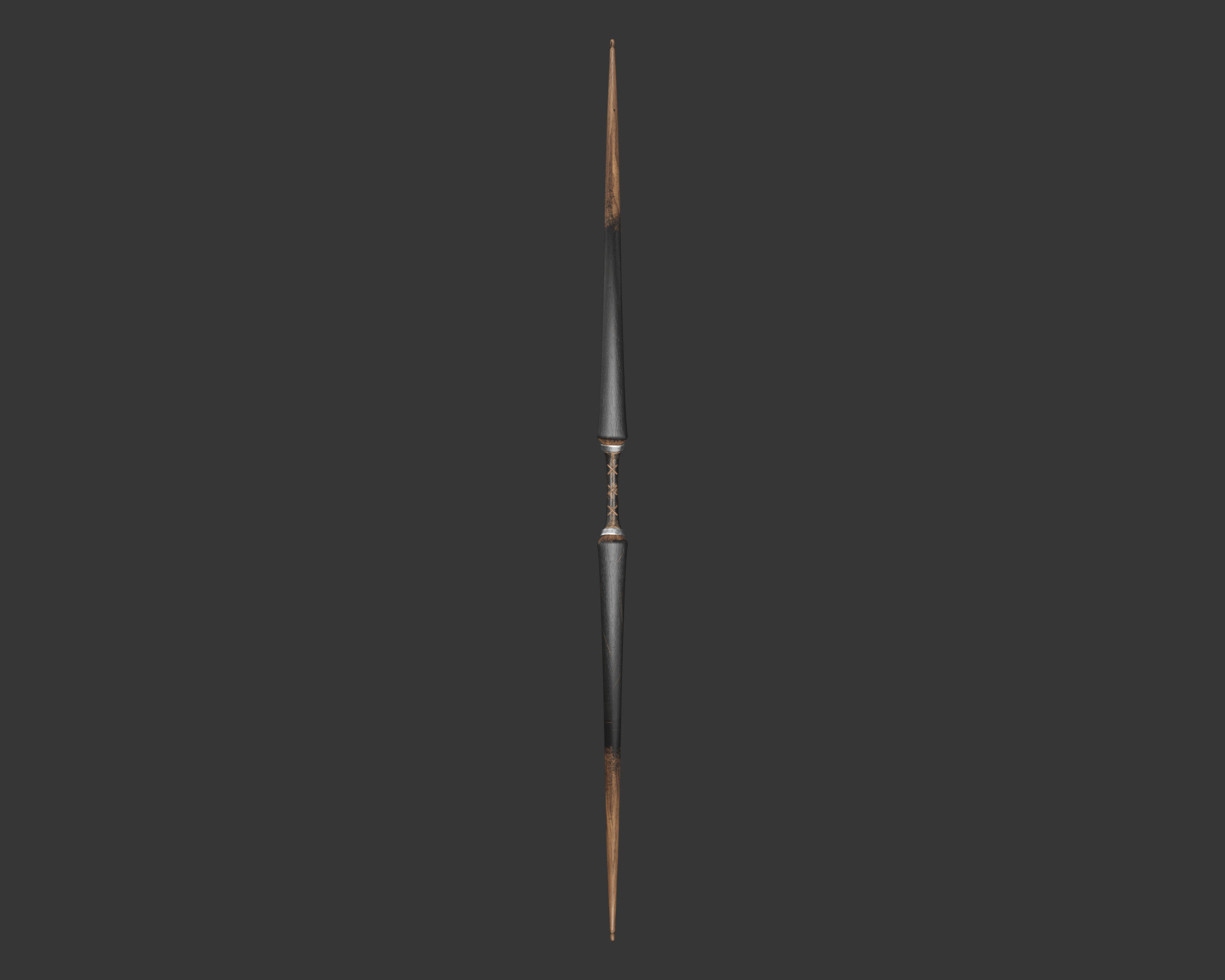 Medieval Elegant Weapon Bow and Arrow Low-poly 3D model_6