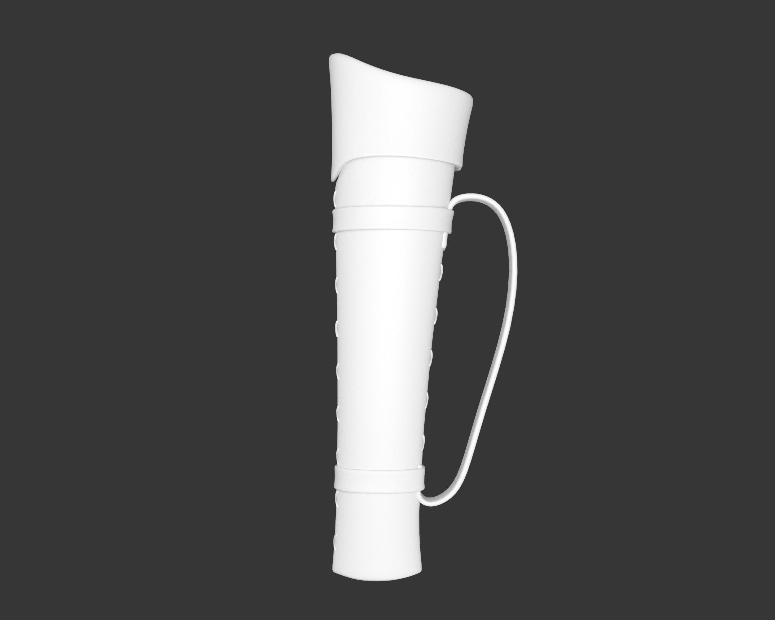 Medieval Elegant Weapon Bow and Arrow Low-poly 3D model_24