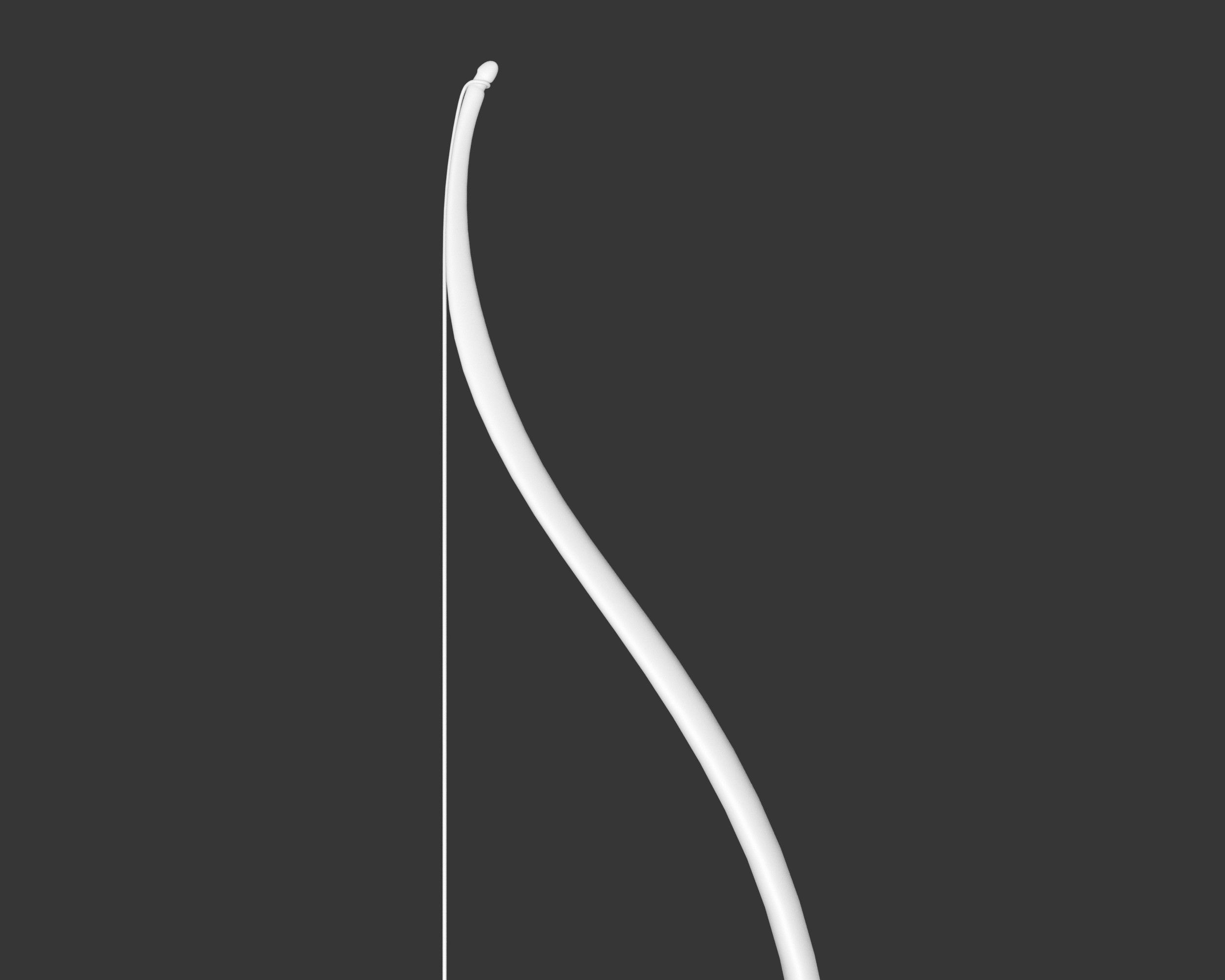 Medieval Elegant Weapon Bow and Arrow Low-poly 3D model_13