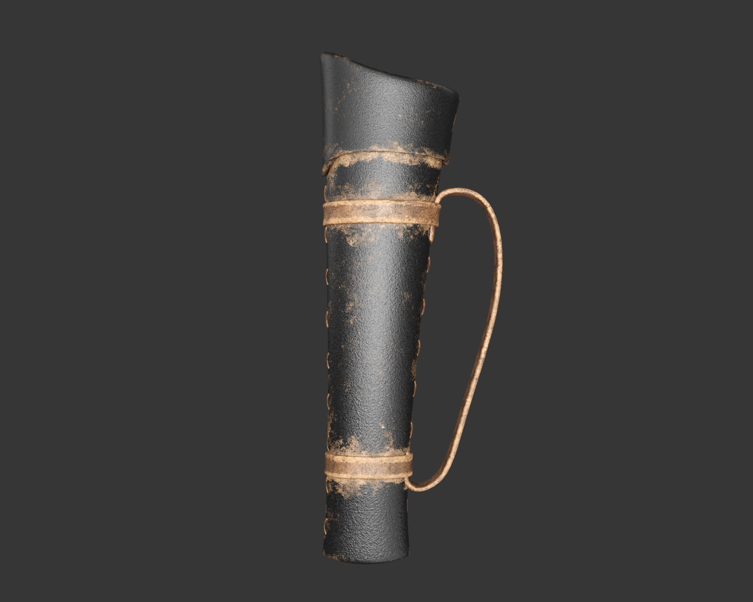 Medieval Elegant Weapon Bow and Arrow Low-poly 3D model_23