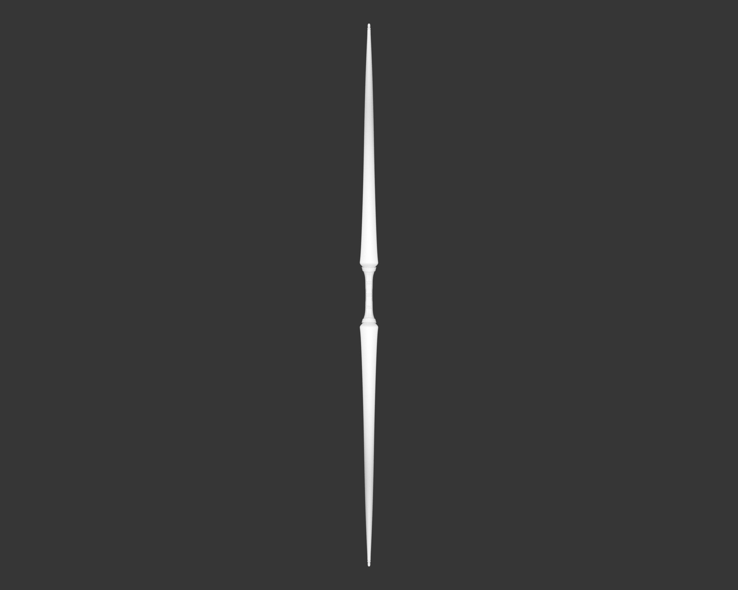 Medieval Elegant Weapon Bow and Arrow Low-poly 3D model_7