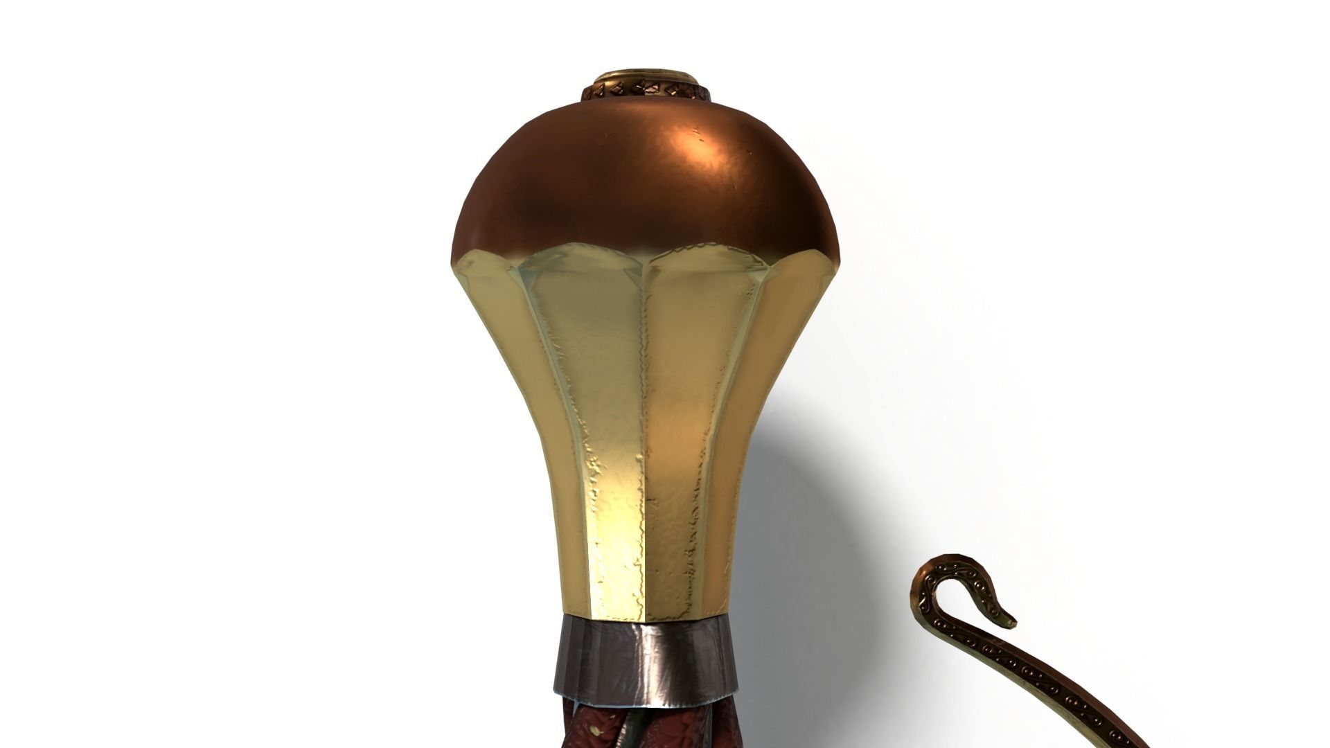 Rapier sword Low-poly 3D model_10