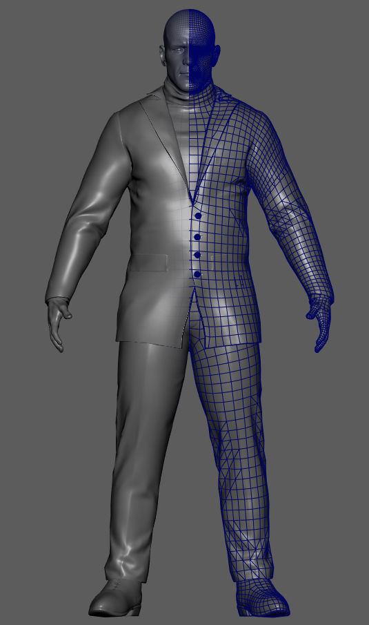 Jason Statham - Realtime for Game Low-poly 3D model_8