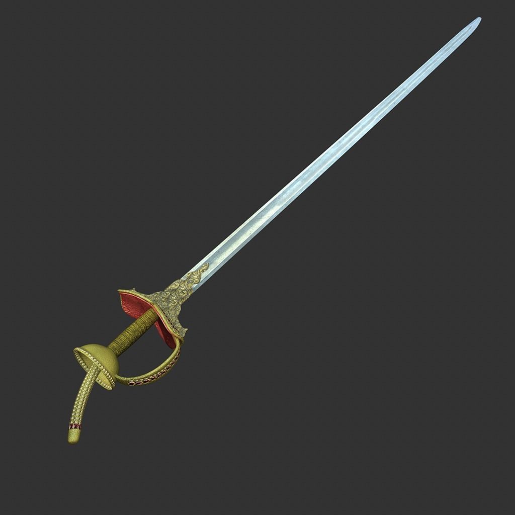 Sword Low-poly 3D model_2