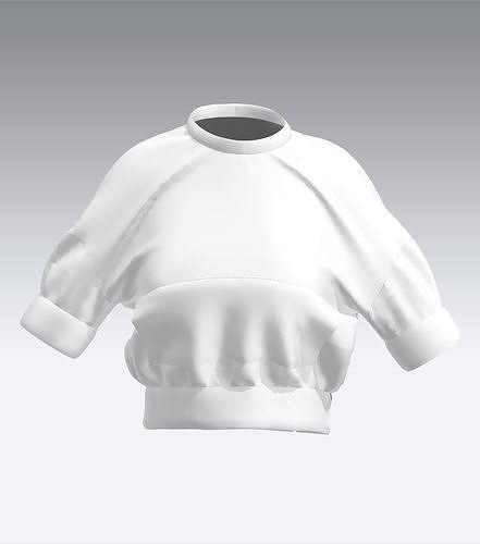 Pocket clothes top women cloth Marvelous Designer 3D model