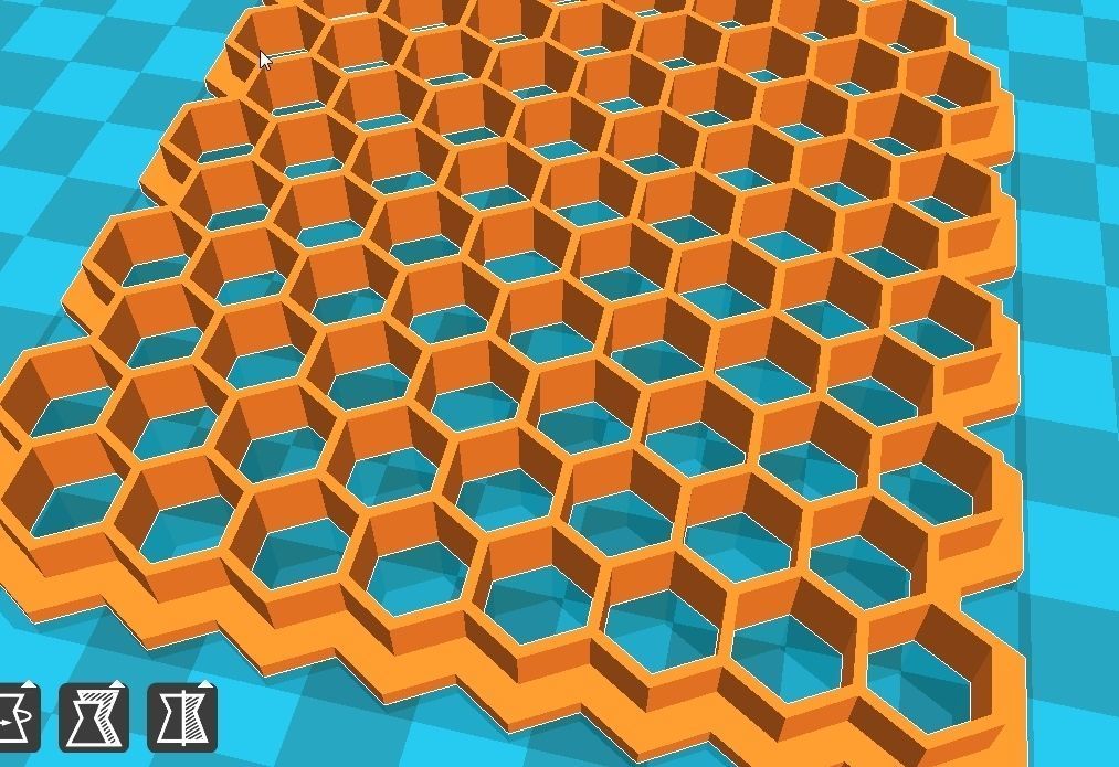 Stl file Fondant honeycombs Embosser Cutter Icing Molds 3D print model_2