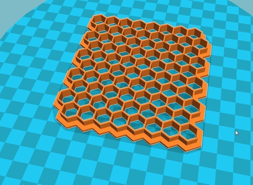 Stl file Fondant honeycombs Embosser Cutter Icing Molds 3D print model_1