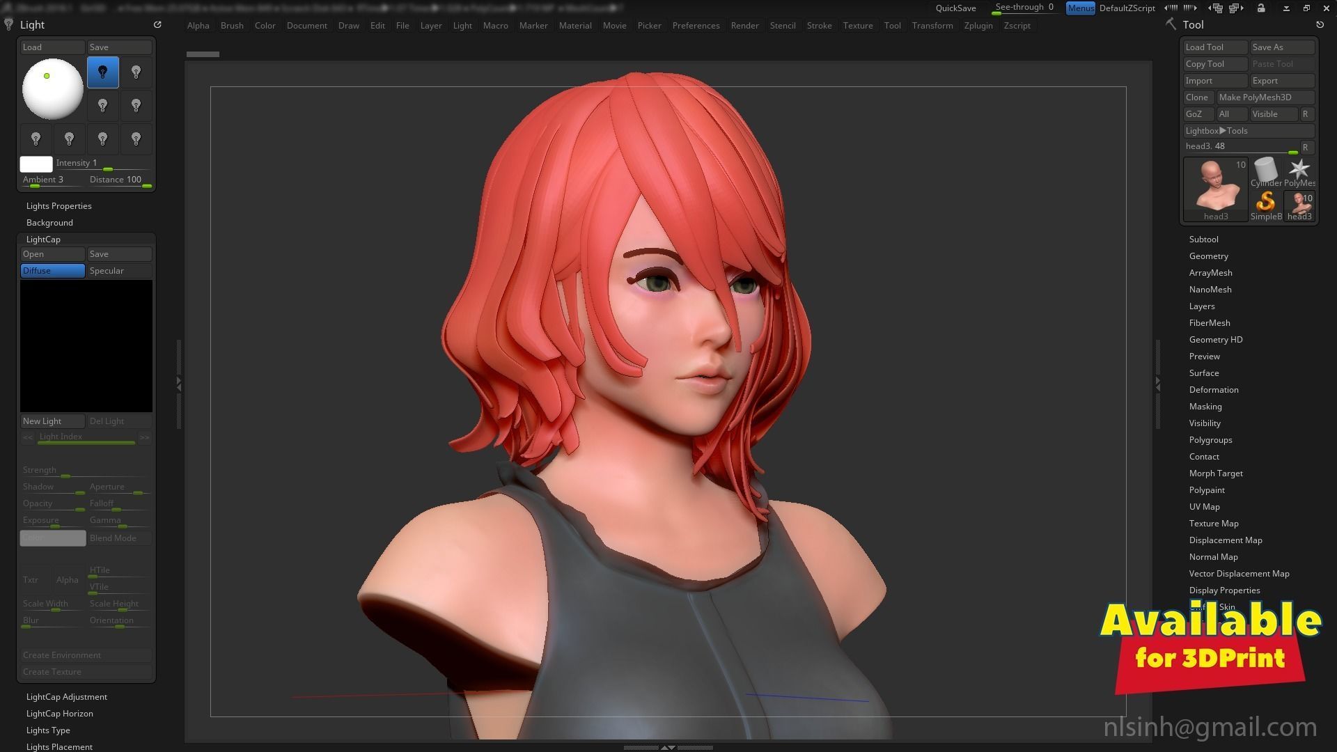 Head Basemesh Free 3D print model_12