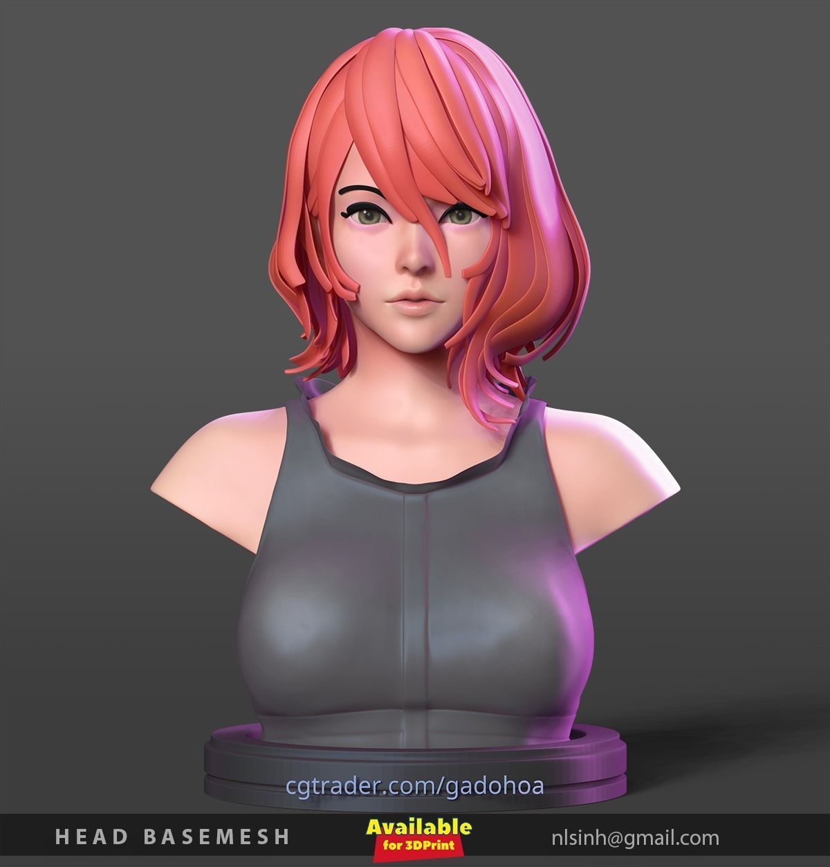 Head Basemesh Free 3D print model_5