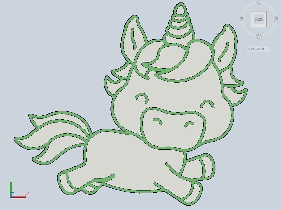 Stl file Unicorn cookie cutter for printing on 3D printer  3D print model_2