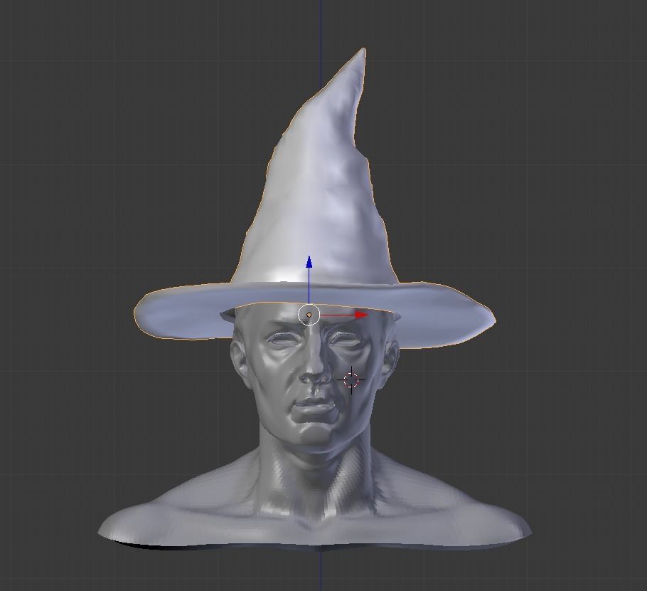 Leather Witch hat Low-poly 3D model_15