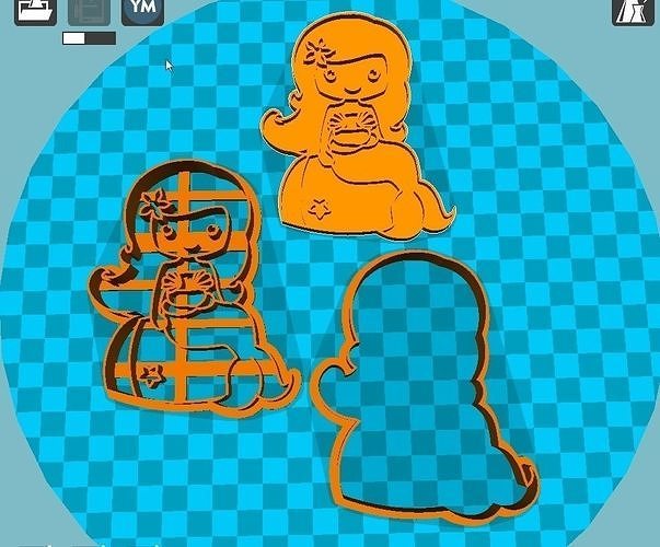 Stl file Mermaid cookie cutter for printing  3D print model