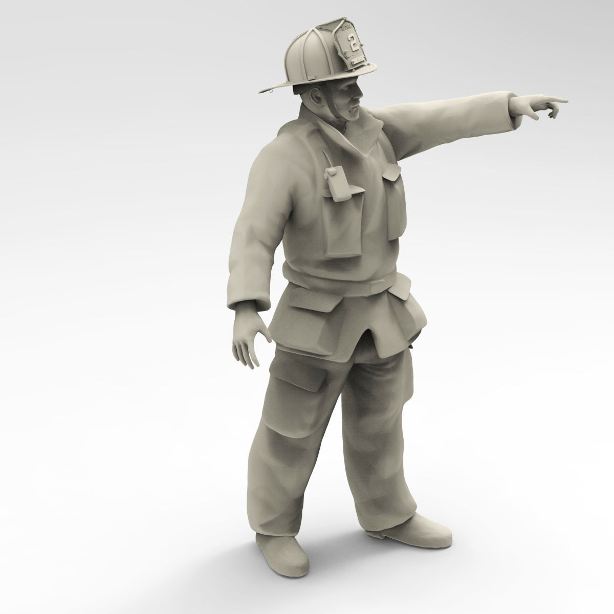 Firefighter characters of NY  3D print model_1