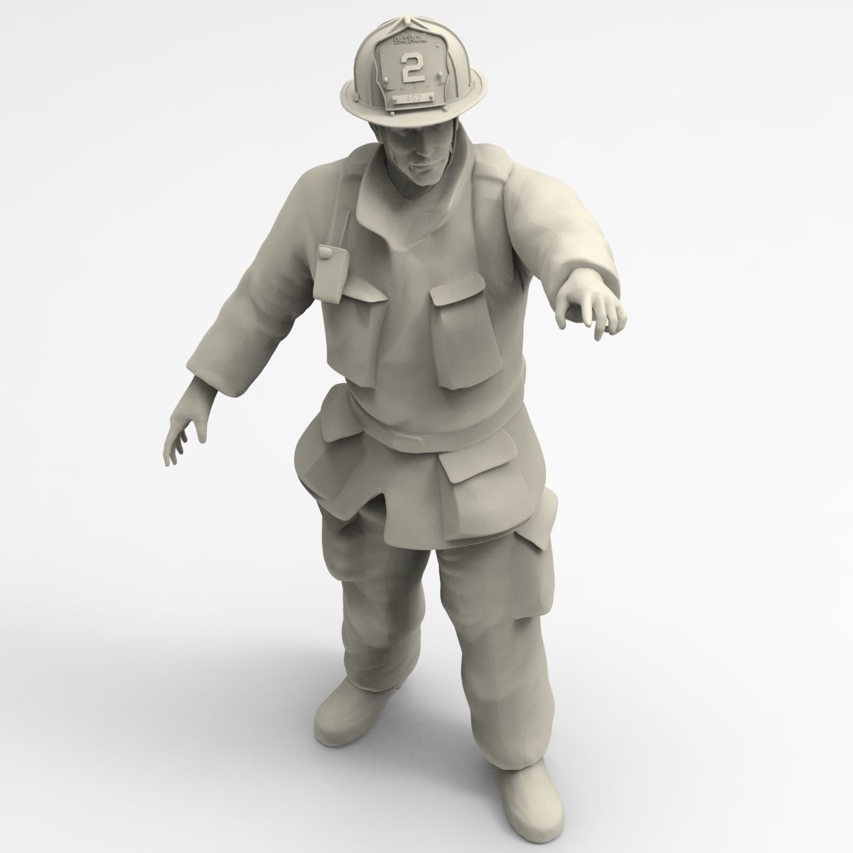 Firefighter characters of NY  3D print model_4