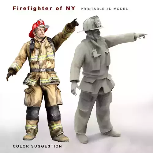Firefighter characters of NY  3D print model