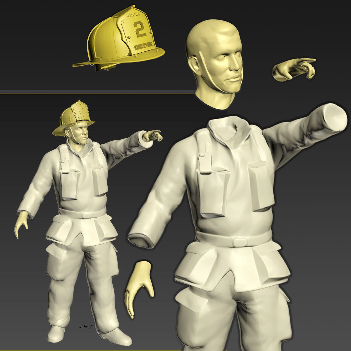 Firefighter characters of NY  3D print model_10