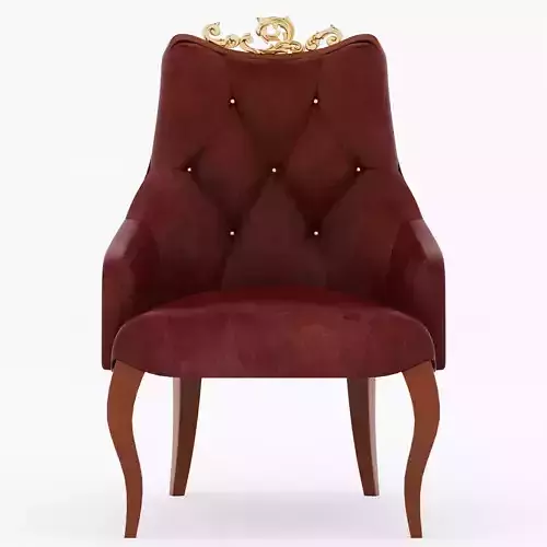 leather dining armchair 3D model